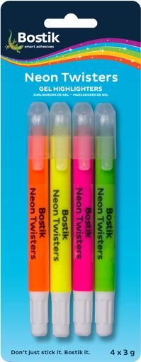 Picture of Neon Twisters - 4 Wax Highlighters