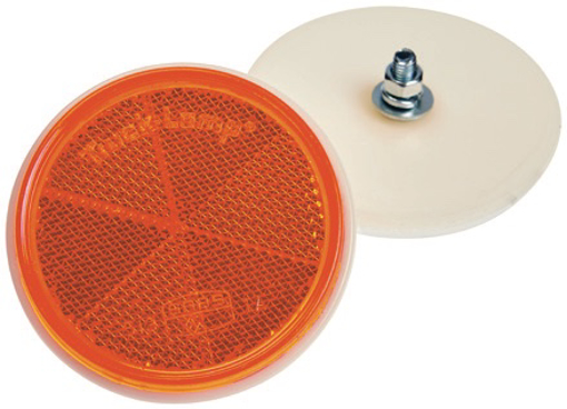 Picture of Reflector Round 50mm Amber Bolt-On
