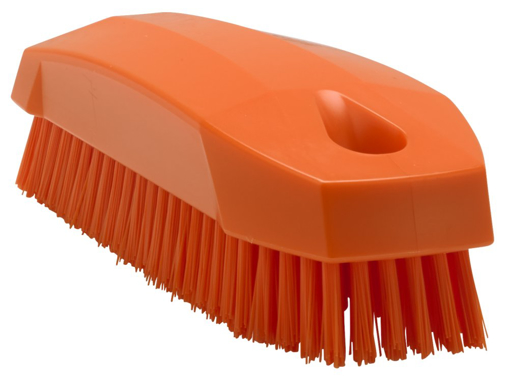 Picture of Nailbrush 130mm Orange - Hard Bristle