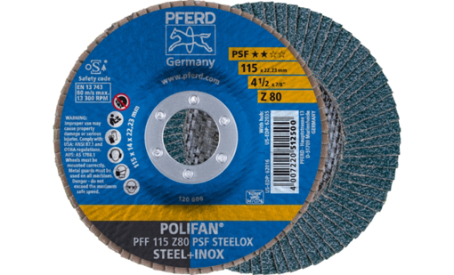 Picture of Flap Disc 115mm Z 80Grit PS-FZ Flat PFF