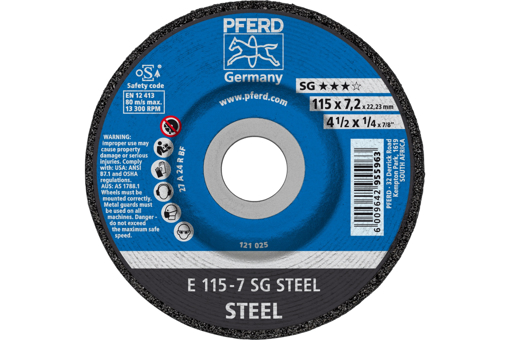 Picture of Grinding Disc Steel 115x7.0x22 SG-E