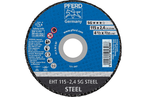 Picture of Cutting Disc Steel 115x2.4x22 SG-E Flat