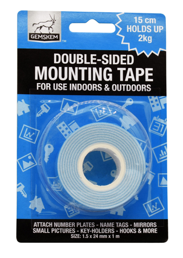 Picture of Double Sided Tape 1.5x24x 1M White Prepack