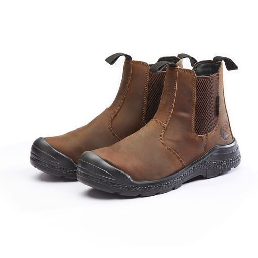 Picture of Safety Boot Chelsea Brown Size 5