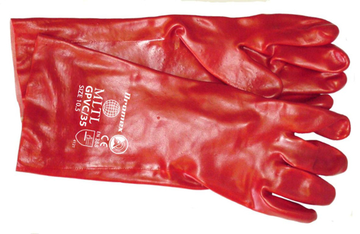 Picture of Glove PVC Red Open Cuff Elbow Length