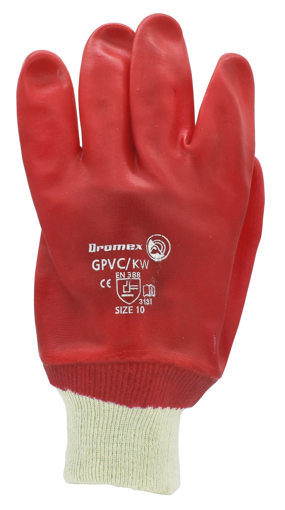Picture of Glove PVC Red Knitted Wrist