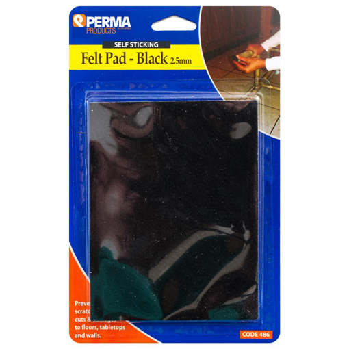 Picture of Felt 150x115x2.5mm Black - Stick On