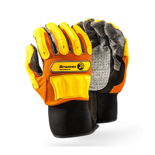 Picture of Glove Mach 1 Orange/Yellow With Grey Palm Large