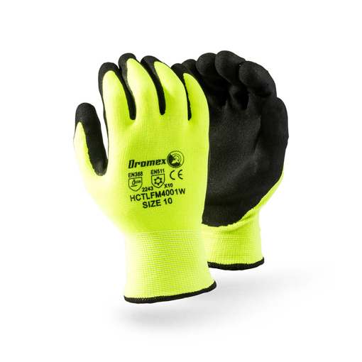 Picture of Glove Miizu 400 Thermal Hi-Viz Black Palm  8