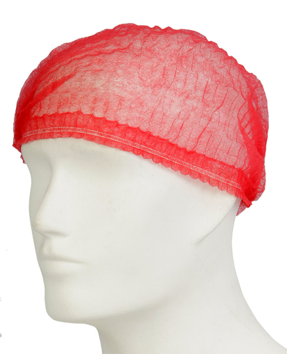 Picture of Mop Cap 12gsm Single Elastic Red [100]