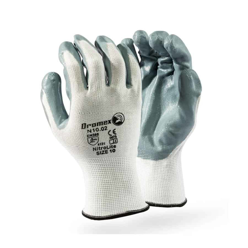 Picture of Glove Nitrolite Grey Nitrile Palm Sz 10