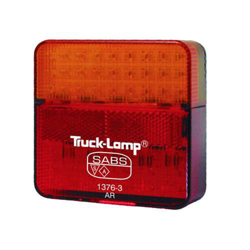 Picture of Taillight Square LED Amber/Red 12V 100mm