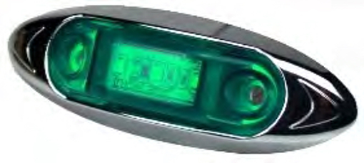 Picture of Marker Lamp  6 LED Green 10-30V 104x36mm