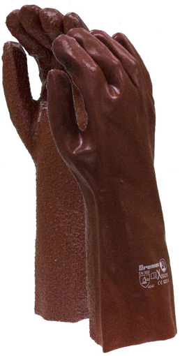 Picture of Glove PVC Xtra Brown Rough 35cm Elbow