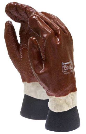 Picture of Glove PVC Xtra Brown Rough Knit Wrist