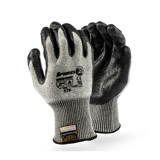 Picture of Glove TaeKi5 Cut 5 Black Nitrile Palm Sz  7