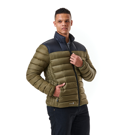 Picture of Jacket Puffer 2 Tone Olive + Black X-Large