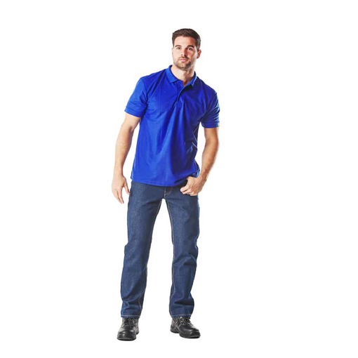 Picture of Golf Shirt Pique Knit Royal Blue Large
