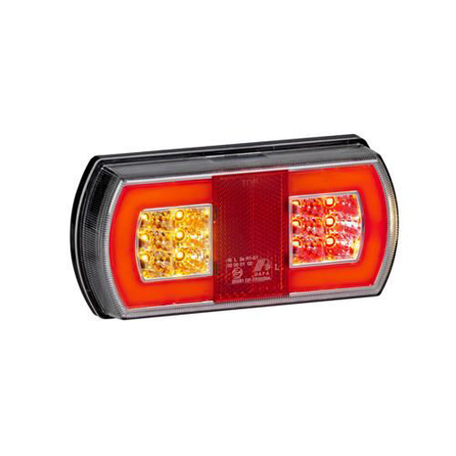 Picture of Taillight Rectangular LED Amber/Red+NP L 12V