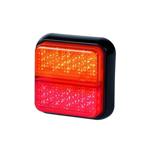 Picture of Taillight Square LED Amber/Red 10-30V 95mm