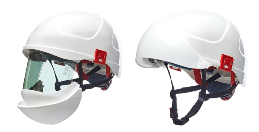Picture of Hard Hat White Ergo S 28Cal Retractable Visor&Chin