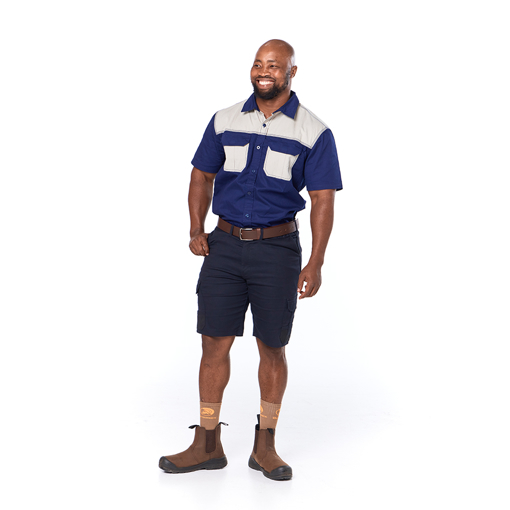 Picture of Shirt Short Horizon Navy Blue+Khaki X-Small